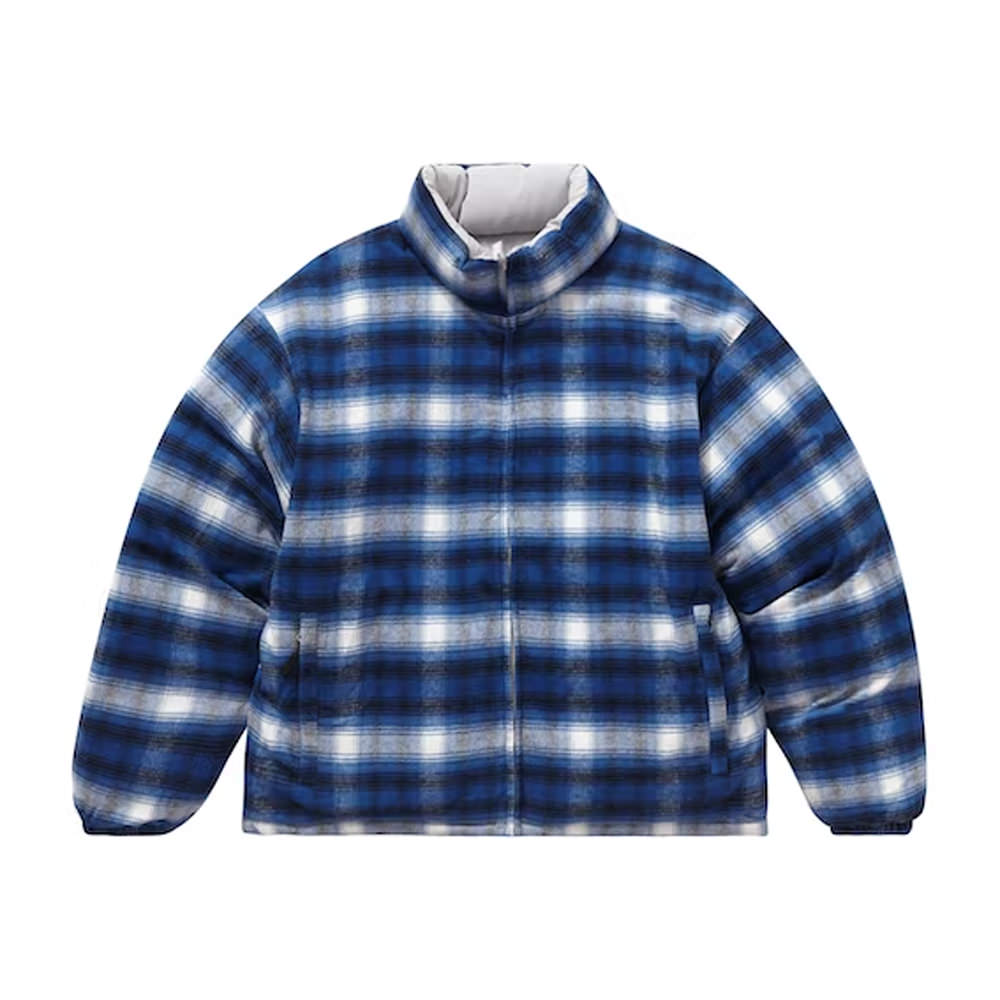 Supreme Flannel Reversible Puffer Jacket-