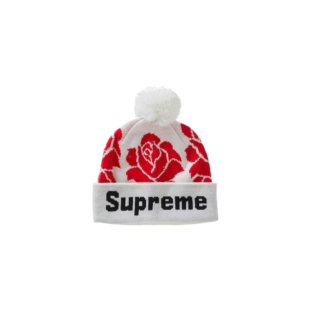 Supreme Rose Beanie WhiteSupreme Rose Beanie White - OFour