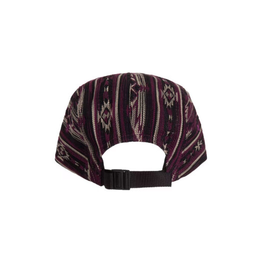 Supreme Woven Pattern Camp Cap Purple
