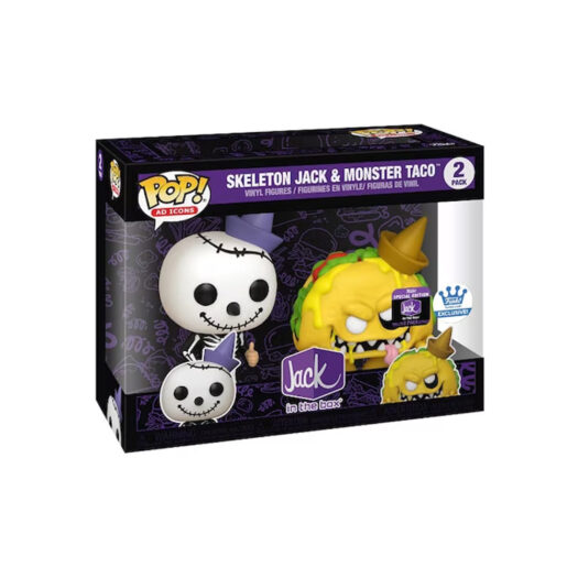 Funko Pop! Ad Icons Jack in the Box Skeleton Jack & Monster Taco Jack in the Box Special Edition Funko Shop Exclusive 2-Pack