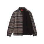 Supreme Shearling Lined Flannel Shirt Black