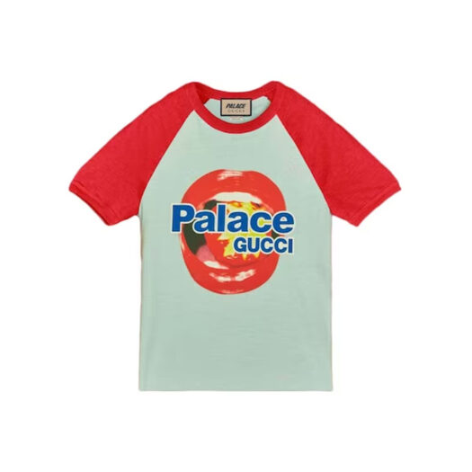 Palace x Gucci Printed Cotton Jersey T-shirt White