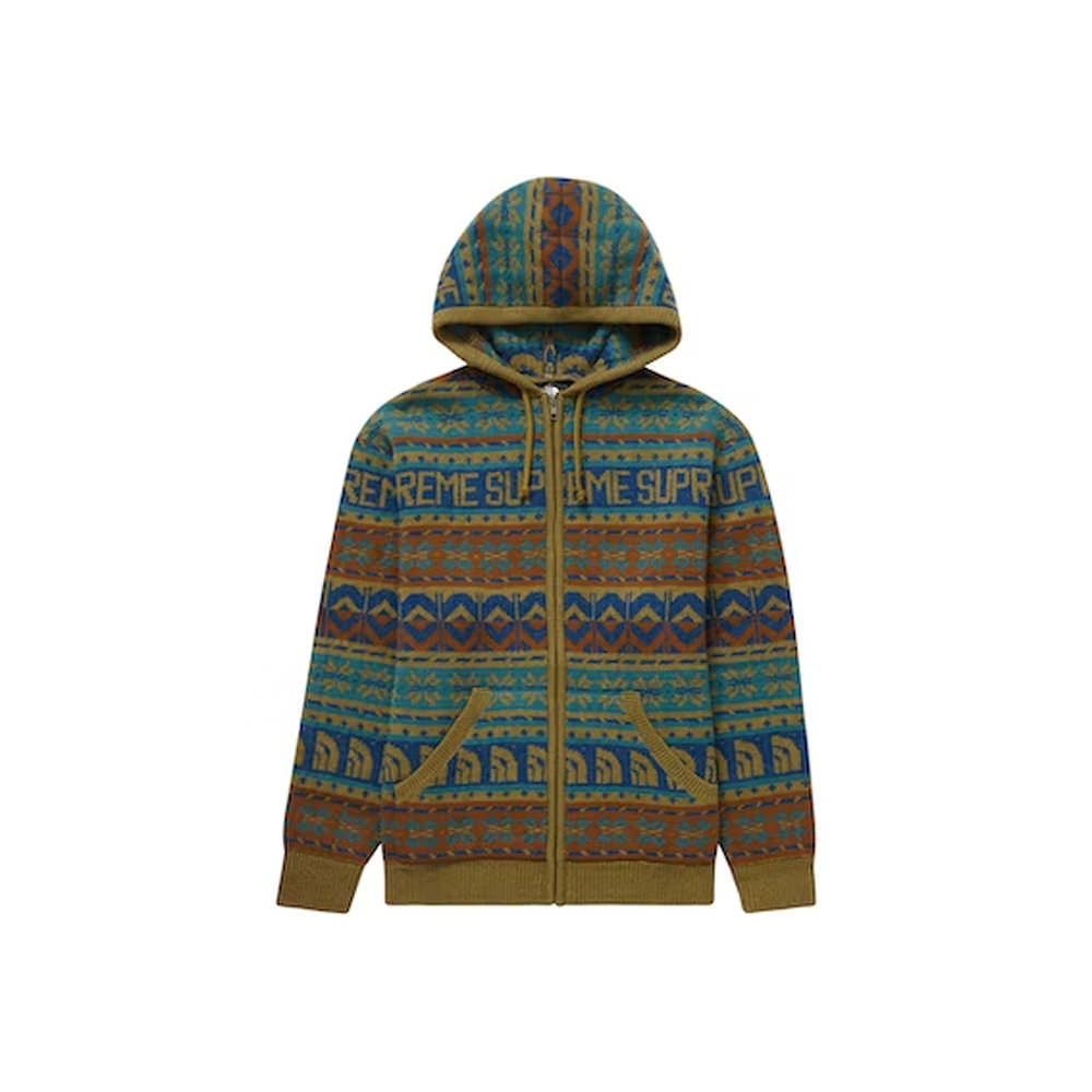 Supreme The North Face Zip Up Hooded Sweater OliveSupreme The