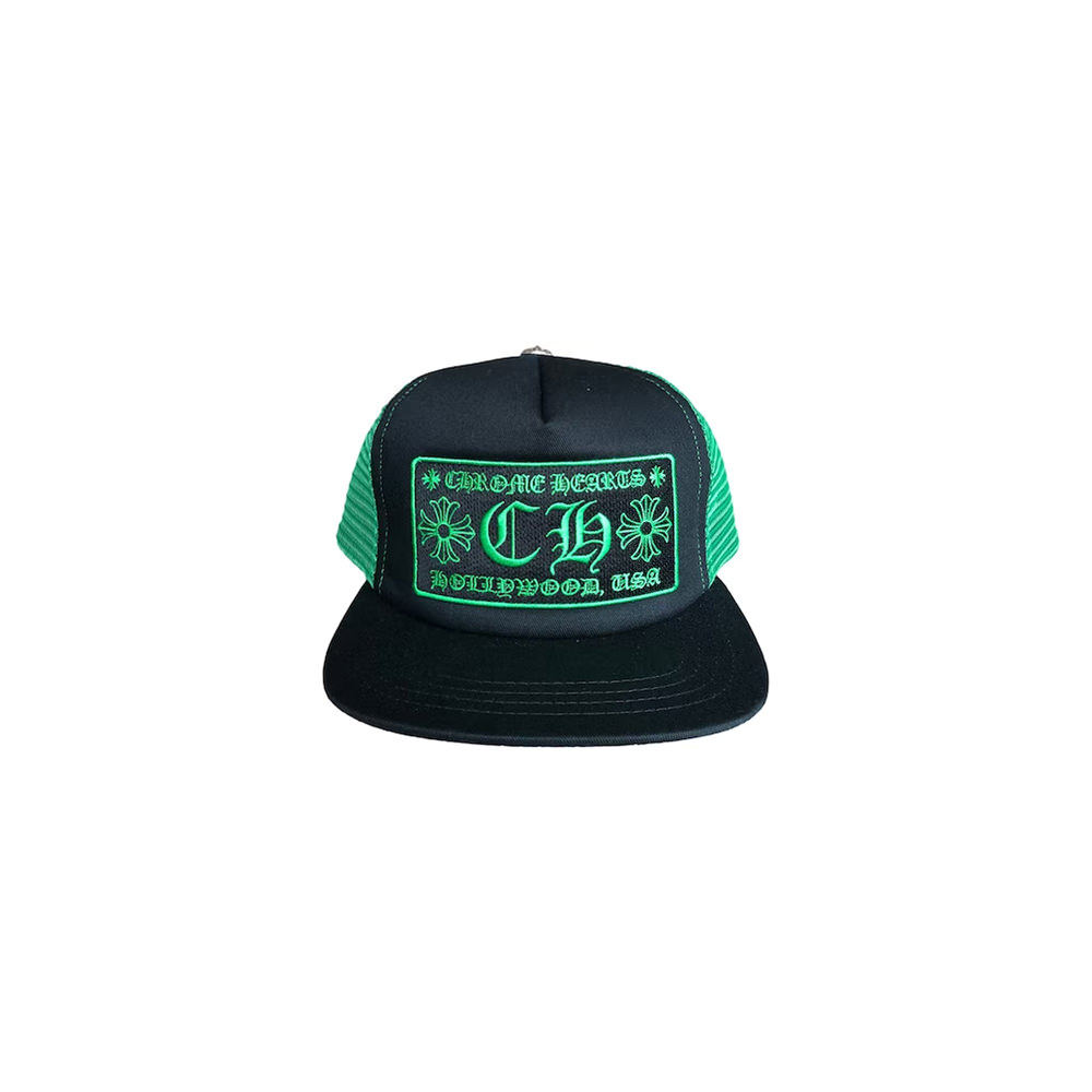 Chrome Hearts CH Hollywood Trucker Hat Black/GreenChrome Hearts CH