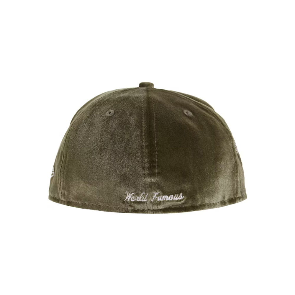 Supreme Velour Box Logo New Era Olive