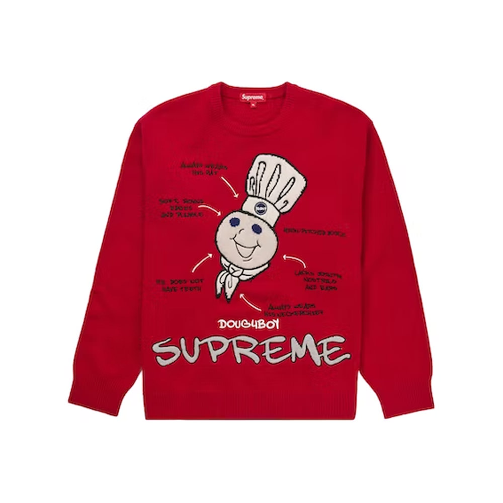 Supreme Doughboy Sweater RedSupreme Doughboy Sweater Red - OFour
