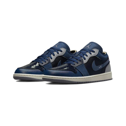 Jordan 1 Low SE Craft Obsidian French Blue Ashen Slate White