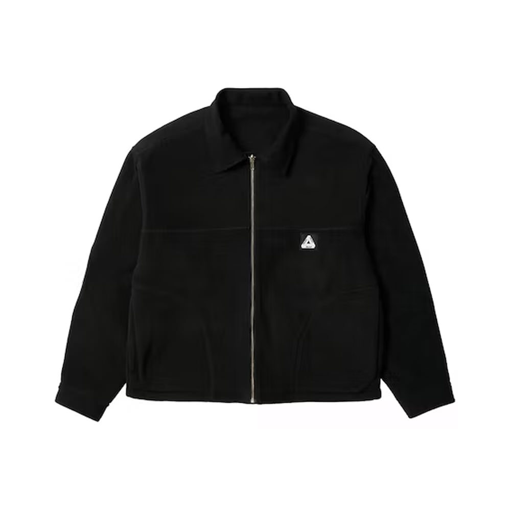 Palace Reversible Canvas Fleece Jacket Black/Black