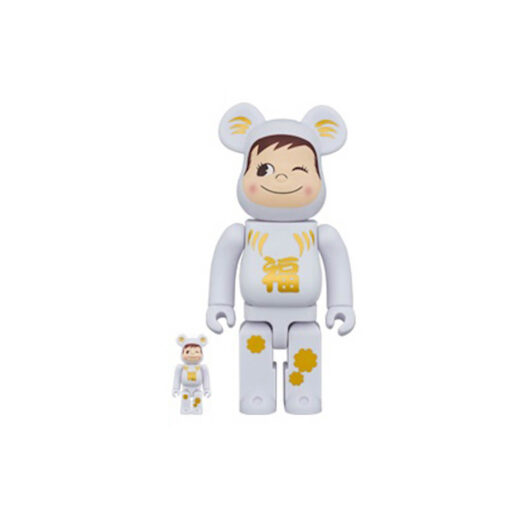 Bearbrick Daruma Poco-chan 100% & 400% Set White