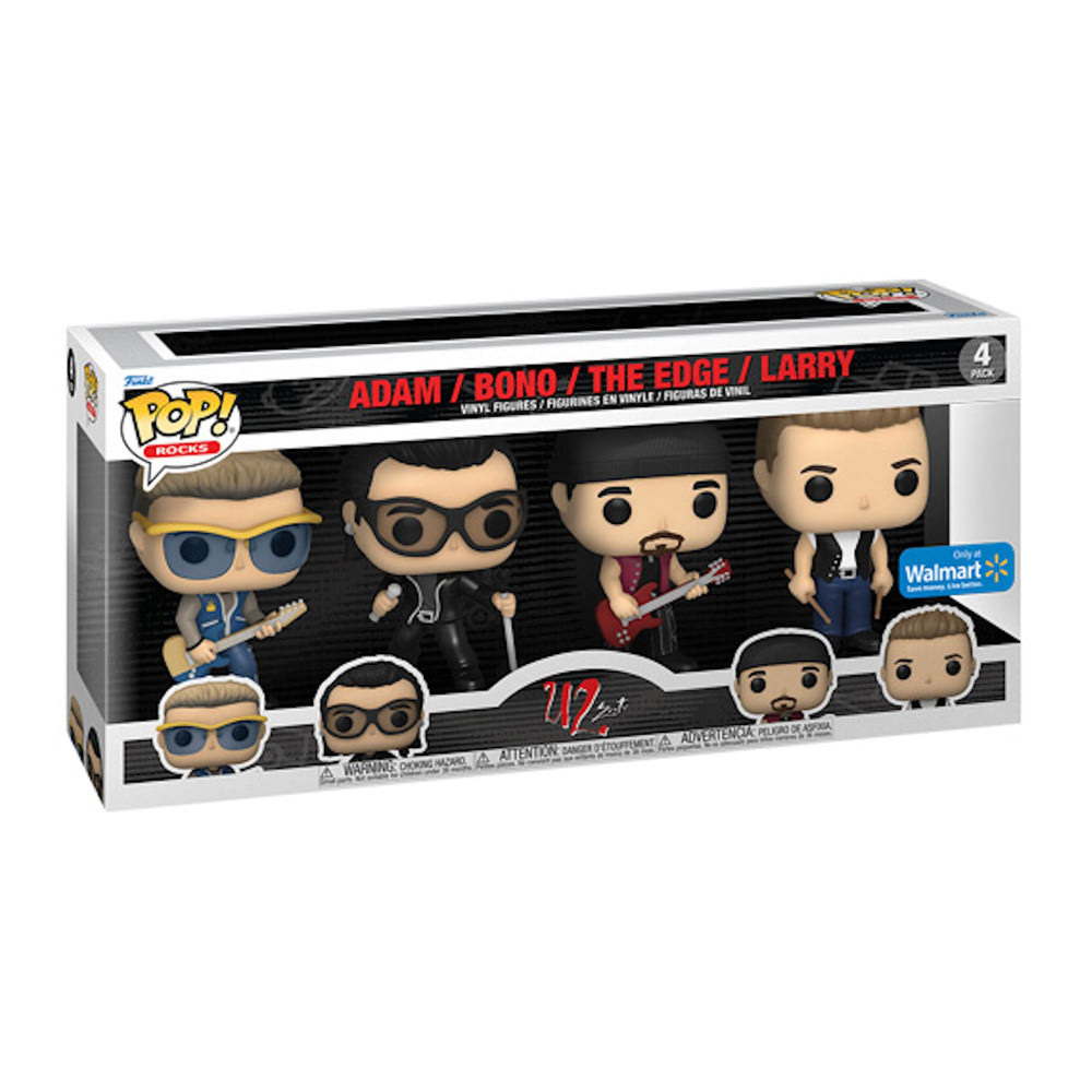 Funko Pop! Rocks U2 Zoo TV Adam, Bono, The Edge & Larry Walmart Exclusive 4-Pack