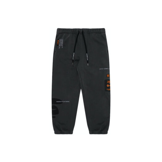 AAPE x Alpha Industries Washed Sweatpant Black