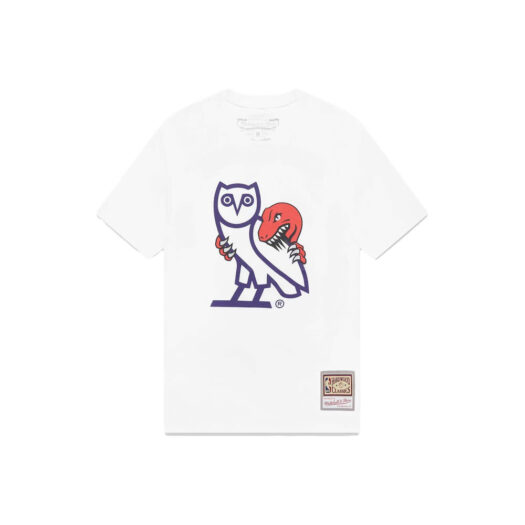 OVO Mitchell And Ness '95 Raptors OG Owl T-Shirt White