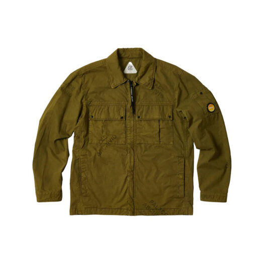 Palace C.P. Company Washed Cotton Shirt Jacket Olive