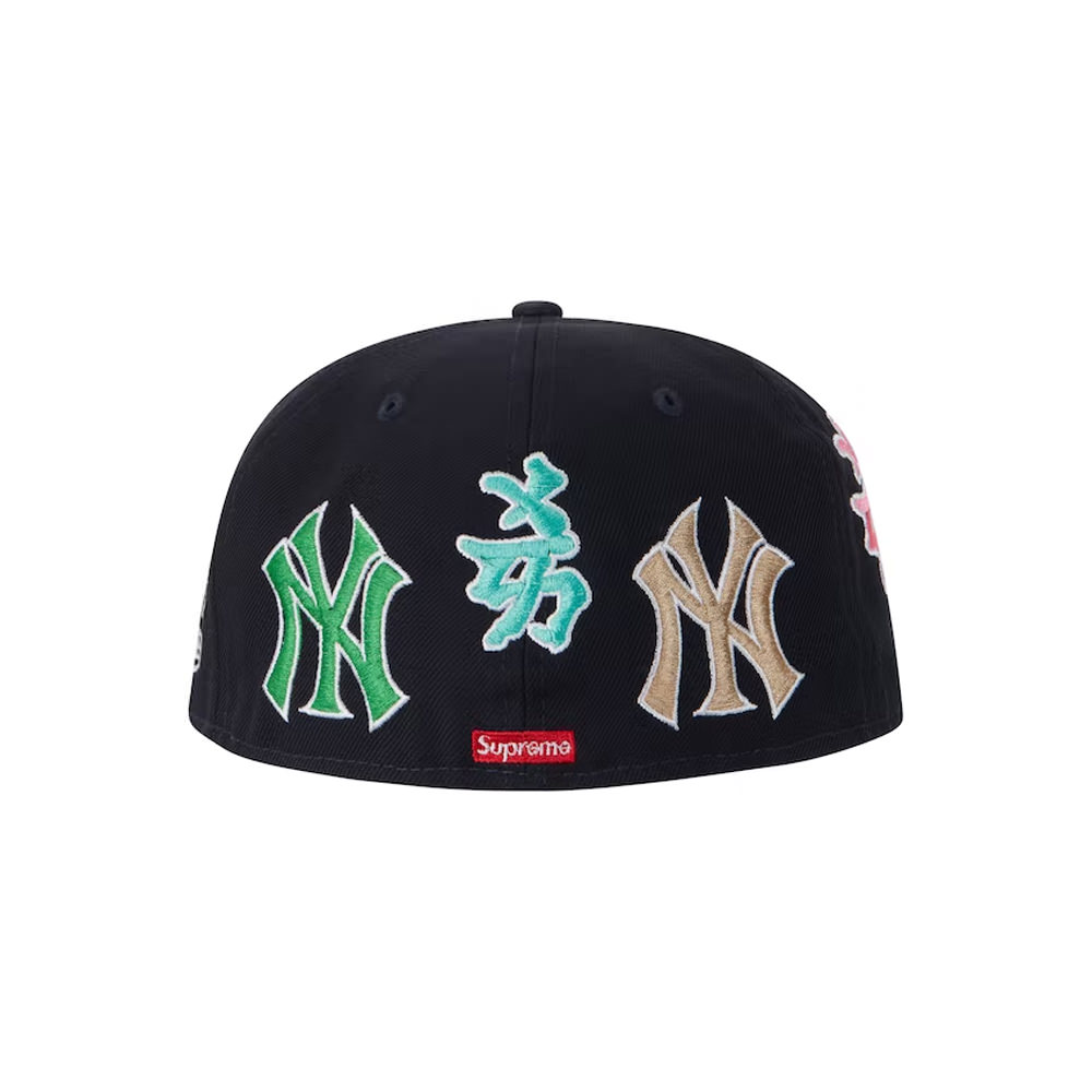 Supreme New York Yankees Kanji New Era Fitted Hat NavySupreme New