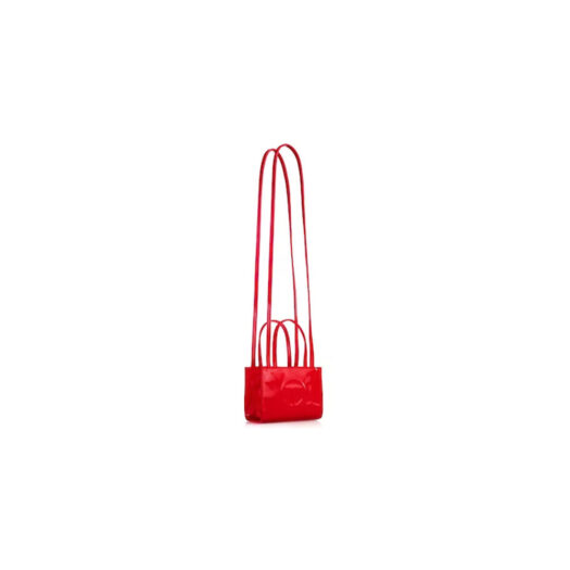 Telfar Small Patent Shopping Bag Red