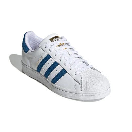 adidas Superstar Chenille Stripes Cloud White Blue