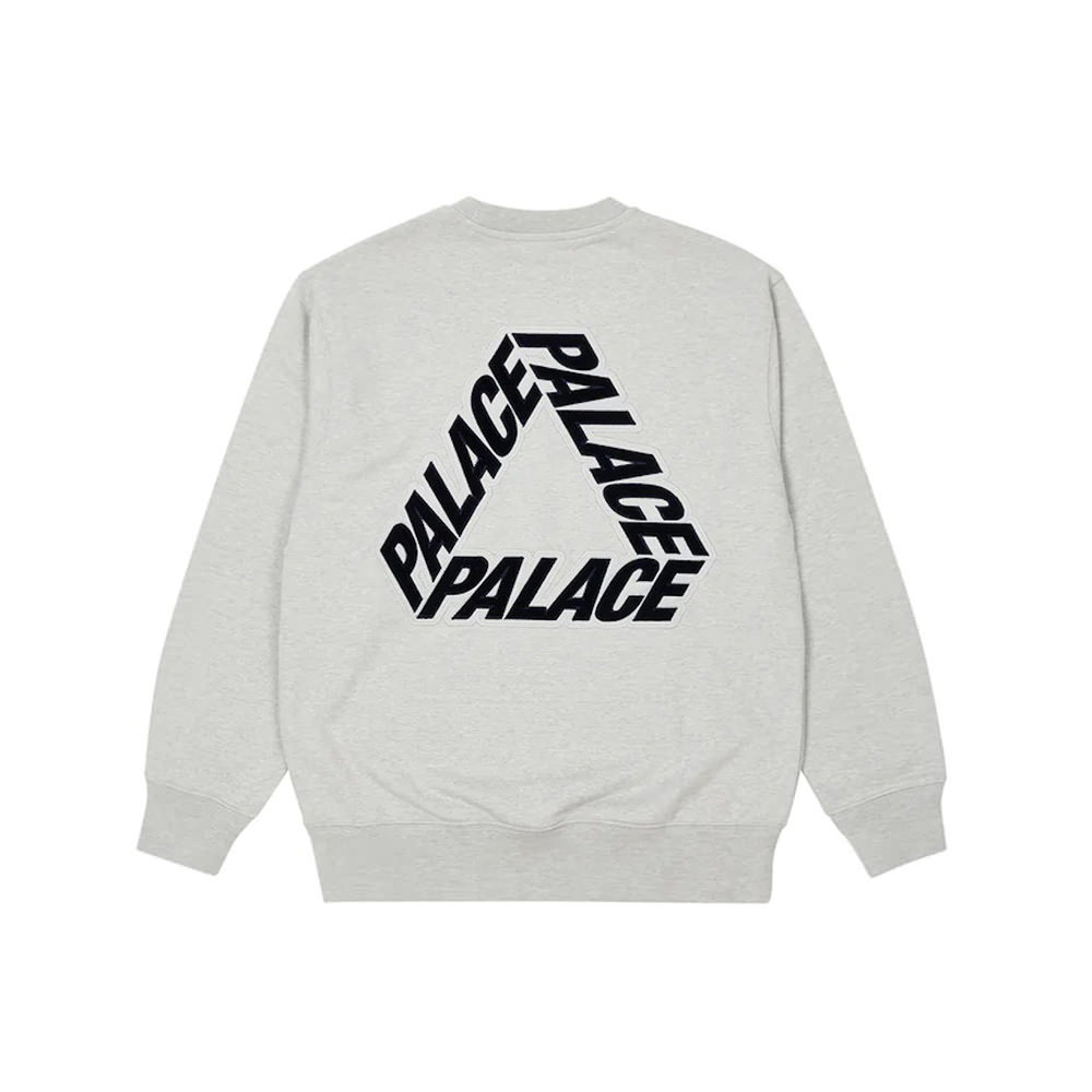 Palace P-3 Applique Crew Grey MarlPalace P-3 Applique Crew Grey