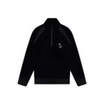 OVO Velour Quarter Zip Sweatshirt Black