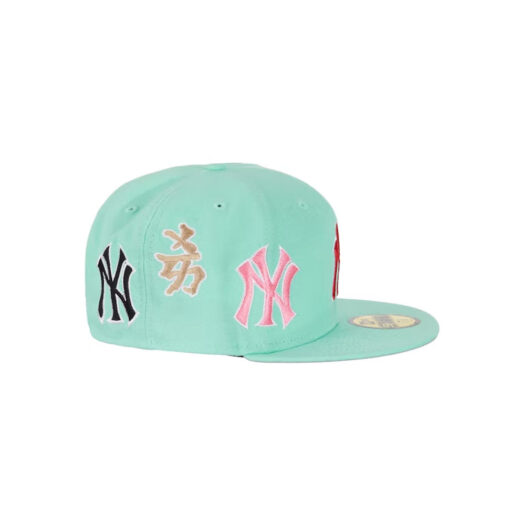 Supreme New York Yankees Kanji New Era Fitted Hat Light Aqua