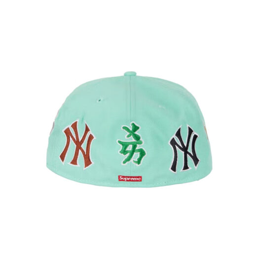 Supreme New York Yankees Kanji New Era Fitted Hat Light Aqua