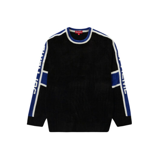Supreme Stripe Chenille Sweater Black