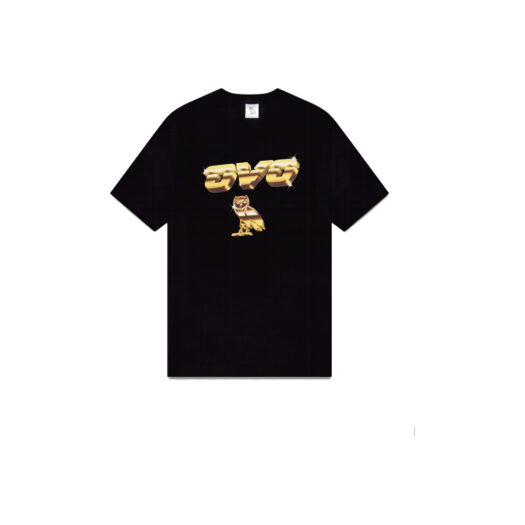 OVO Chrome Owl T-Shirt Black/Gold