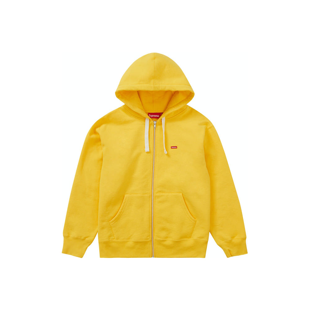 Supreme Small Box Drawcord Zip Up Hooded Sweatshirt YellowSupreme