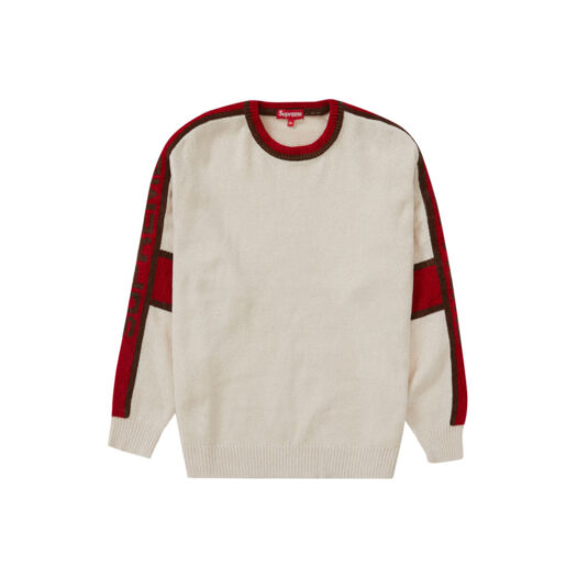 Supreme Stripe Chenille Sweater White