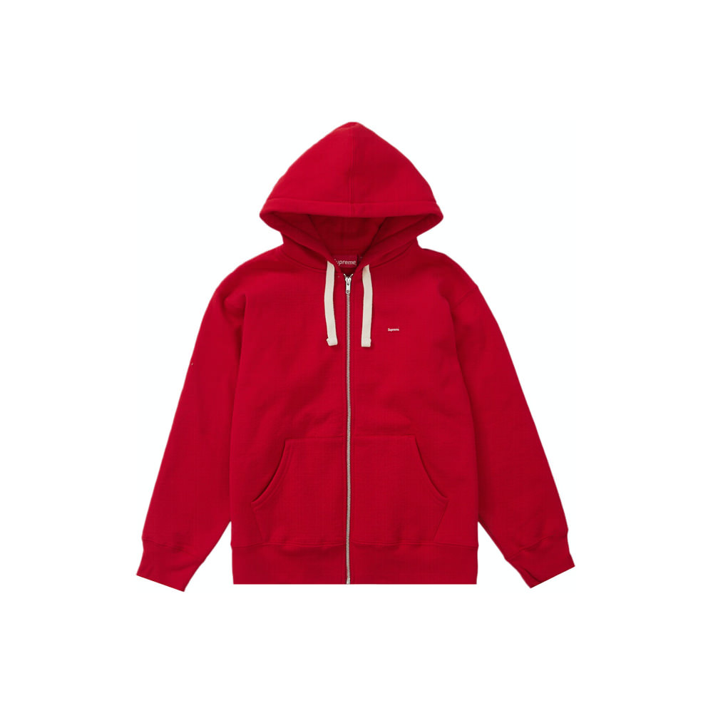 Supreme Small Box Drawcord Zip Up Hooded Sweatshirt Red