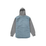 Supreme Fleece Hooded Denim Shirt BlueSupreme Fleece Hooded