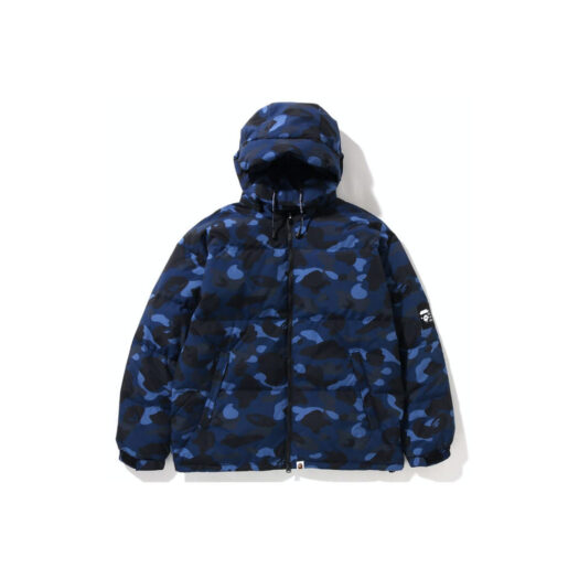 BAPE Color Camo Relaxed Fit Down Jacket Navy