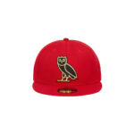 OVO x New Era OG Owl 59Fifty Fitted Hat Red