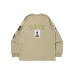 BAPE Multi Label Relaxed Fit L/S Tee Beige