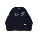BAPE Multi Label Relaxed Fit Crewneck Navy