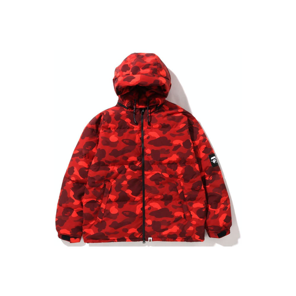 BAPE Color Camo Relaxed Fit Down Jacket RedBAPE Color Camo Relaxed Fit Down Jacket Red OFour