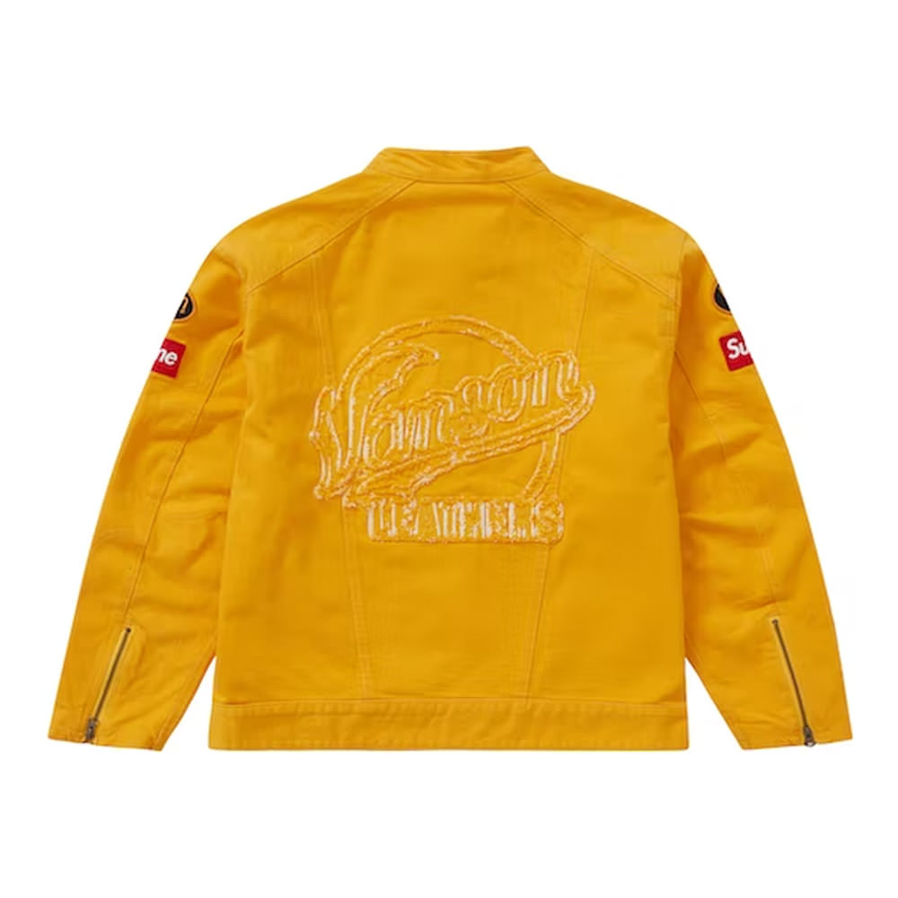 Supreme Vanson Leathers Cordura Denim Jacket Yellow