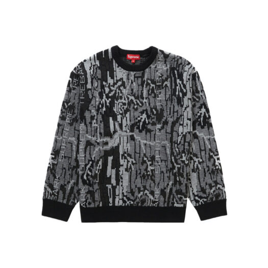 Supreme Trebark Camo Sweater Black