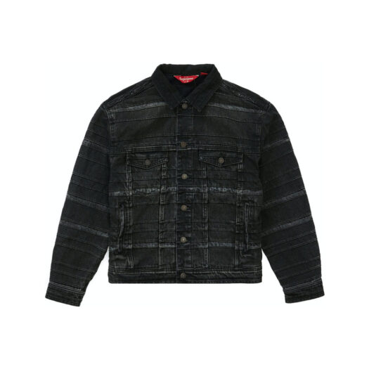 Supreme Layered Denim Trucker Jacket Black