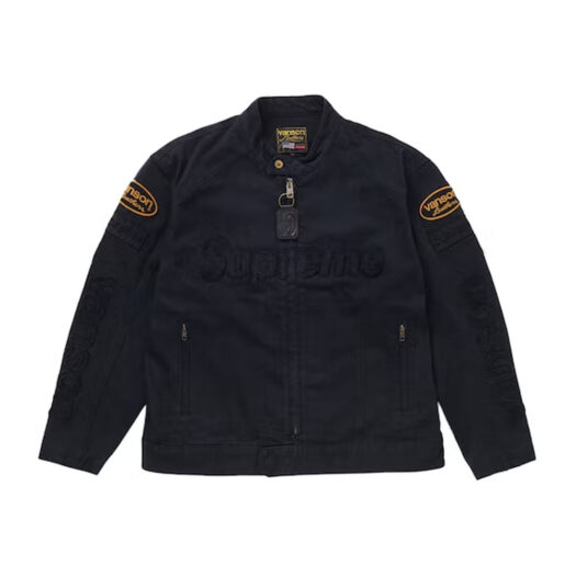 Supreme Vanson Leathers Cordura Denim Jacket Black