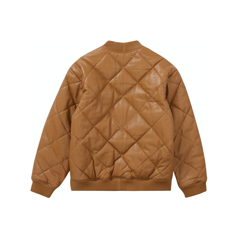 Supreme Quilted Leather Work Jacket TanSupreme Quilted Leather