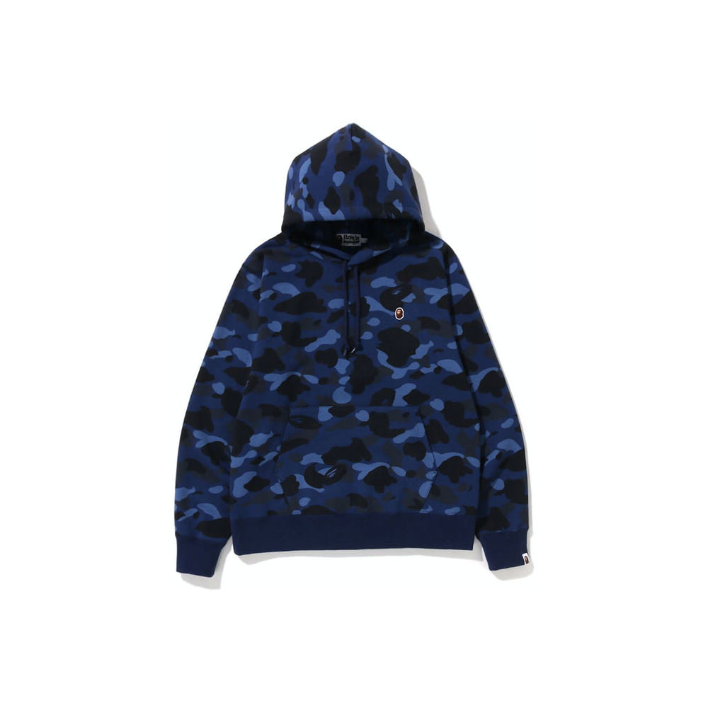 BAPE Logo Relaxed Fit Pullover Hoodie (FW22) Blue