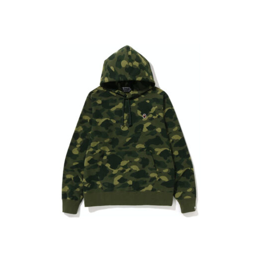 BAPE Color Camo One Point Ape Head Pullover Hoodie Green