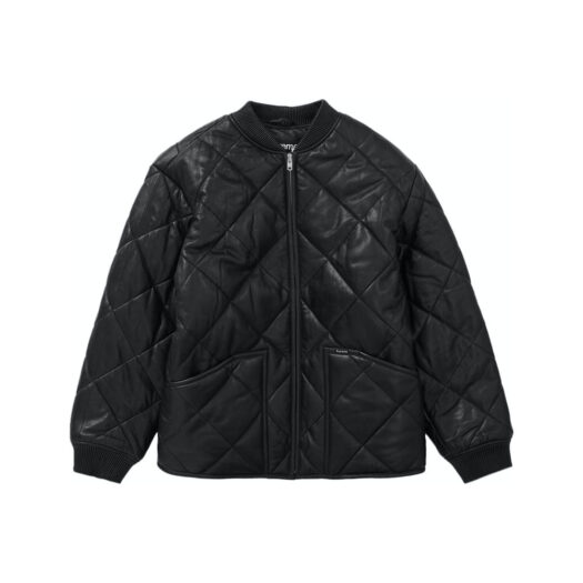 Supreme Quilted Leather Work Jacket Black