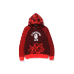 BAPE Color Camo Relaxed Fit Full Zip Hoodie Red