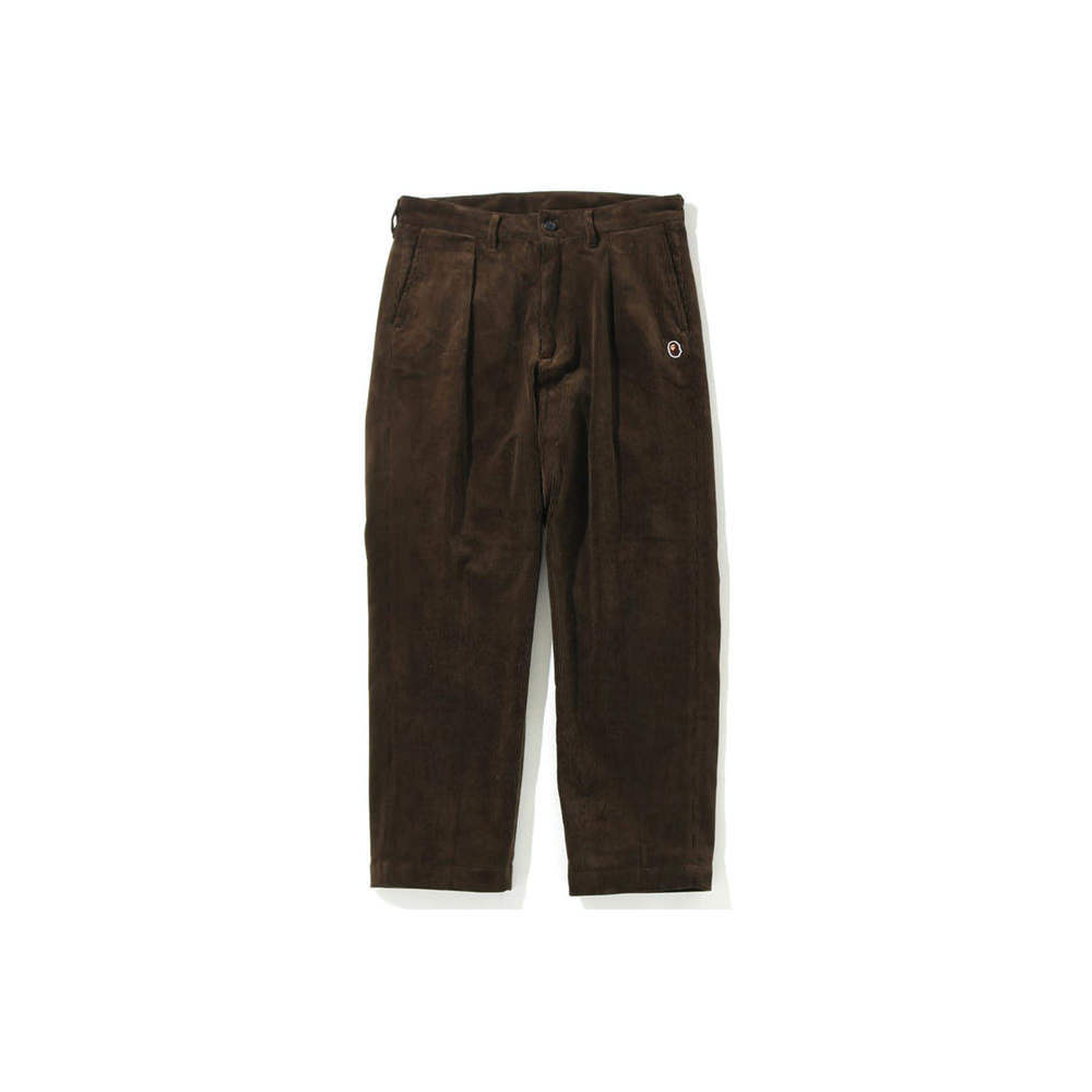 BAPE Ape Head One Point Loose Fit Corduroy Pants Beige