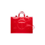 Telfar Large Patent Shopping Bag Red