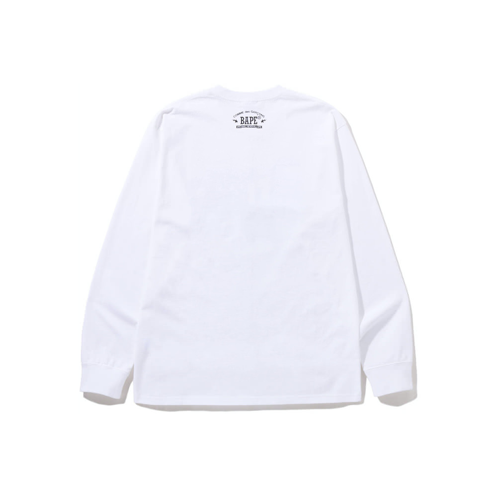 BAPE x Comme des Garcons Osaka L/S T-Shirt White RedBAPE x Comme