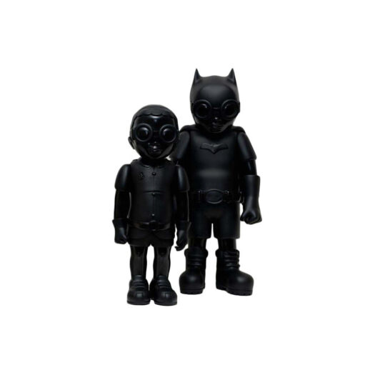 Hebru Brantley Flynamic Duo 2040 & 98' - Batboy & Sparrow Set of 2 Sculptures Black