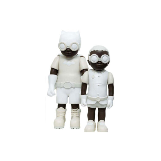 Hebru Brantley Flynamic Duo 2040 & 98' - Batboy & Sparrow Set of 2 Sculptures White