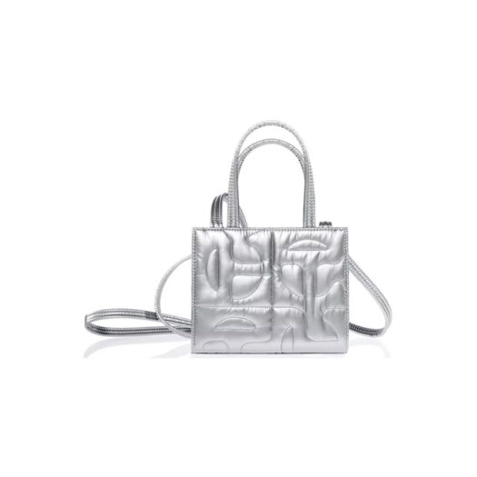 Telfar x Moose Knuckles Quilted Small Shopper Silver
